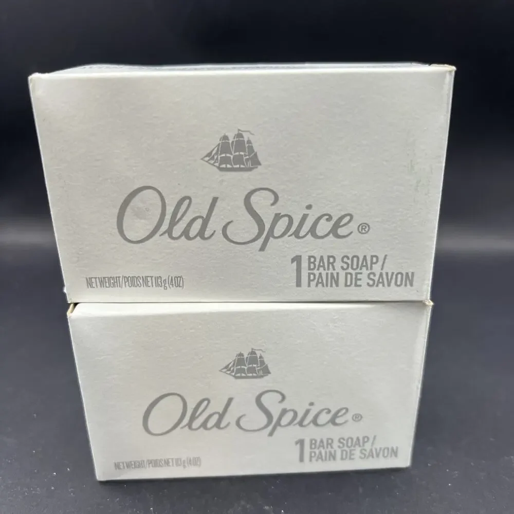 Vintage Old Spice Deodorant Bar Soap Lot of 2 SEALED NOS 4 Oz